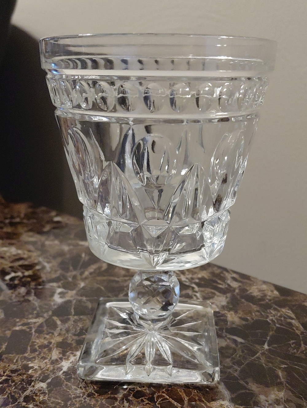Vintage Colony/Indiana Glass Park Lane Clear Pressed Glass 6 oz Water Goblet